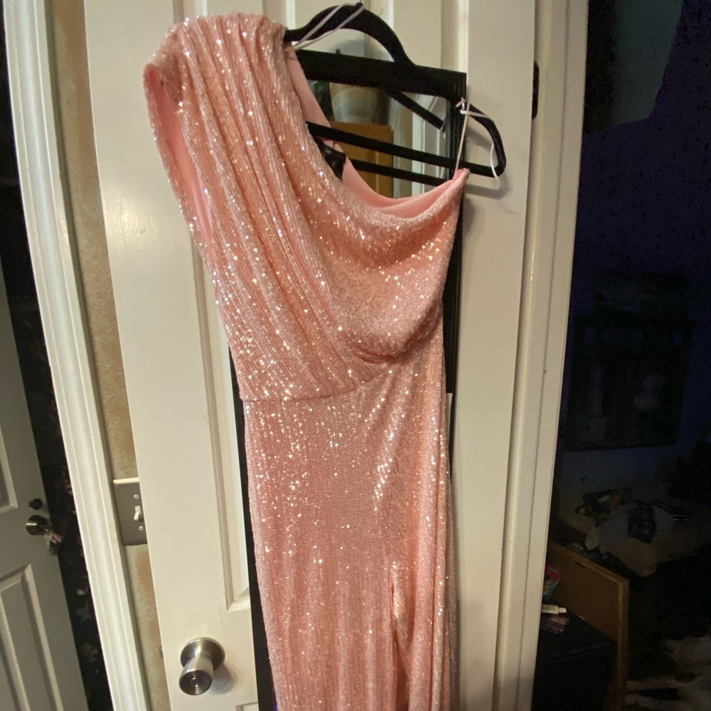Pink sequin pantsuit - Sz 4
